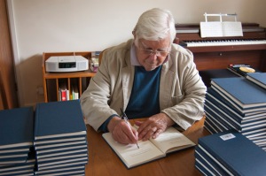 Gareth Knight signing copies of the Limited Edition Hardback